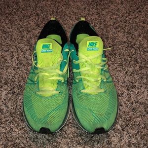 Lime green / Dark green Flyknit Trainers